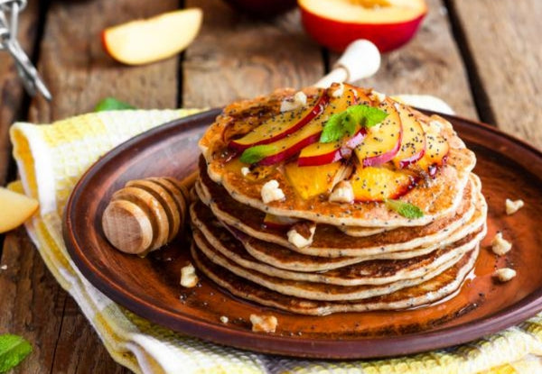 Seared Peach Pancakes